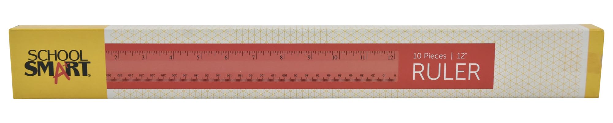 Amazon | School Smart プラスチック製定規 インチとセンチ測定